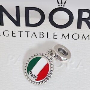 Pandora Italy Flag Exclusive Dangle Charm with box